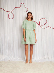 Plume Jacquard Mini Dress
