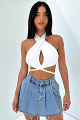Jena Crop - White
